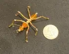 Handmade Beaded Wire 2 inch ORANGE ANT Decoration