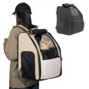 Pet Cat Bag Breathable Canvas Portable Backpack Small Dog Outdoor Travel Bags