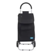 Handy Trolley Black 99cm/40L Foldable Shopping Bag Grocery Cart w/ Seat/Wheels