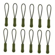 50 Pieces Zipper Pull Replacement，Nylon Zipper Tags Style-Military Green