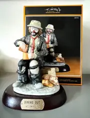 EMMETT KELLY JR "DINING OUT" SIGNED LIMITED EDITION FIGURINE