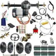 Rear Axle Kit 72V 1500w Electric Differential Motor Wheels Go kart Golf ATV Cart