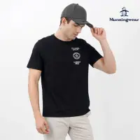 在飛比找momo購物網優惠-【Munsingwear】企鵝牌 男款黑色印花純棉舒適百搭短