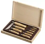 Opinel Stainelss Steel Folding Knife Set - Wooden Boxed Set of 10 Knives, No...