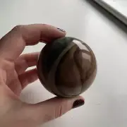 UNIQUE POLYCHROME JASPER CRYSTAL POLISHED HEALING SPHERE Reiki MADAGASCAR