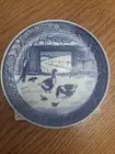 Retired Authentic Royal Copenhagen 1969 Christmas Plate Old Farmyard Geese