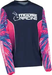Moose Offroad Agroid, jersey youth , color: Dark Blue/Pink/Blue , size: L