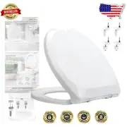 Premium Soft-Close Round Toilet Seat with Quick Release - Easy Clean & Install