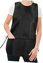 Ciieeo Cobbler Apron with 2 Deep Pockets, Unisex Cobbler Smock Bib Apron Waterproof Art Smock Kitchen Aprons for Cooking Baking Restaurant Crafting Drawing