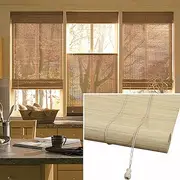 Vintage Japanese Bamboo Roller Blinds - Natural Bamboo Blinds,Kitchen Bamboo Blinds with Lifters,UV Protection,Garden/Patio/Door/Window/Shade Ventilation (Size : 100 * 225cm(39.4 * 88.6in))