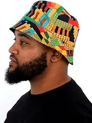 [Generic] Adult Size - Kente African Bucket hat by Tribe Afrique Red