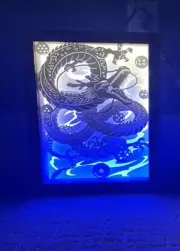 Dragon Ball Shenron Lightbox Top Yellow Bottom Blue
