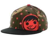 NEFF - Men's Snapback Baseball Hat Cap Camo With Red Dots Black Bill ADJUSTABLE