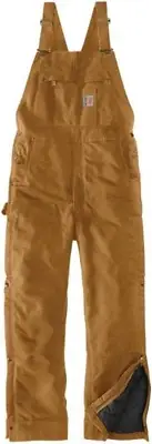Men'S Loose Fit Firm Duck Insulated Bib Overall