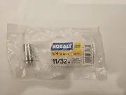 NEW, KOBALT 1/4 drive, 6 point, 11/32 shallow socket