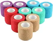 5cm x 4.5m 10PCPet Horse Dog Cat Wound Vet Cohesive Bandage Self Adherent Animals Wrap Tape