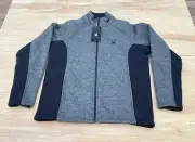 SPYDER Constant Full Zip Jacket Pull Over Sweatshirt Polyester Men Gray SIZE L
