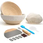 Unihopper Bread Proofing Basket Set of 2,9 Inch Round Sourdough Bread Baskets...