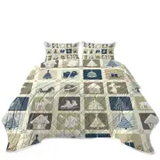 Nice Winter and Christmas Panel Coverlet