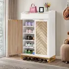 5 Tier Shoe Cabinet Storage Shelf Drawers Large Capacity Sneakers Rack Organizer