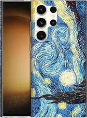 GlamCase for Samsung Galaxy S23 Ultra 5G, Samsung Galaxy S23 Ultra 5G Case - Starry Night Printed Slim & Sleek Cute Plastic Hard Protective Designer Back Phone Case/Cover for S23 Ultra 5G.