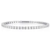 Georgini Gold Moissanite Tennis Bracelet In 9ct White Gold