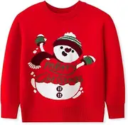 [Remimi] Kids Christmas Sweater for Toddler Boys Girls Holiday Pullover Top Cardigan