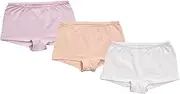 [ORGANICKID] Girls Organic Cotton Modern Hipster Panties GOTS Certified Underwear Kids Toddler Briefs Pack of 3