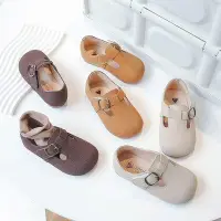在飛比找Yahoo!奇摩拍賣優惠-RUIRUI兒童勃肯鞋2023春秋新款女童皮鞋日系男童鞋子單