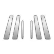 6p Stainless Pillar Post Covers fits 2010-2014 Honda Insight by Brighter Design