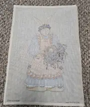 Needlepoint Canvas Hand Painted Olivia Rabbit Janice Gaynor 17"x23" Read