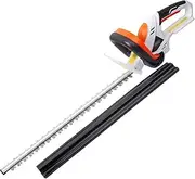 Shear Shrubber Trimmer 20V Electric Hedge Trimmer, Home Garden Portable Pruning Machine, Handheld Lawn Mower for Park Street Side (Color : White, Size : 22.4inch)