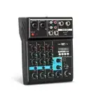 F-4A 4 Channel Mixing Console DJ Mixer Bluetooth Audio Mixer with Sound Card