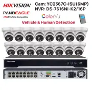 Hikvision 16CH 4K NVR 6MP IP Camera Security CCTV System Mic ColorVu PoE IP67 AU