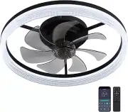 DiamondForge Ceiling Fan Light 20" Remote App 6 Speeds Fandelier