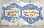 2 AIDA Cloth 14 Count Cross Stitch Fabric 12" x 18" Counted White Cotton
