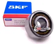 SKF 3302 ATN9 C3 Angular Contact Ball Bearing. Open, No Seals 15x42x19 mm