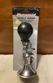 Vintage NOS Pyramid Cycling Products 8” Bicycle Squeeze Bugle Horn - Taiwan