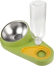 VANZACK Pet Food Bowl with Automatic Water Dispenser Durable Non Slip Dog and Cat Feeder for Cage Use Bite Resistant Pet Feeding