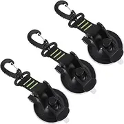 TOGEVAL 3Pcs Outdoor Suction Cup Anchors with Securing Hook Heavy Duty Tie Down for Car Camping Tents Tarps Durable Lightweight Strong Adhesion for Non Porous Surfaces