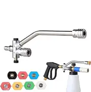 Foam Cannon Double Connector | Car Foam Sprayer Pressure Washer Attachment,Foam Car Wash Sprayer, Power Washer Sprayer Nozzles for Home