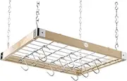 Hahn Natural Wood Square Ceiling Rack