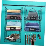 5-Tier Adjustable Hanging Closet Organizer – Maximize Hanging Storage w/ 4