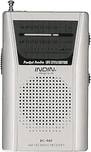 BC-R60 AM FM Battery Operated Portable Pocket Radio Radio Music Player Operated by 2 AA Battery Wirel Speaker for House &