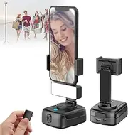 360° Auto-Tracking Phone Gimbal Stabilizer,Anti-Shake Phone Stabilizer,– AI Face/Object Tracking, Wireless Remote, 10H Battery, for iOS & Android, Vlog, Live Streaming,Black