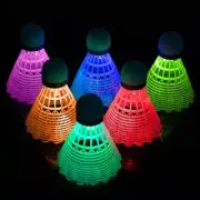 6Pcs LED Badminton Shuttlecocks Luminous Badminton Nylon Shuttlecocks Foam Ball