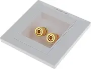 2 Binding Post Banana Plug Audio Wall Face Plate 85mm