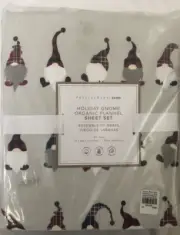 Pottery Barn Teen Holiday Gnome Organic Flannel Sheet Set, Twin/Twin XL NWT