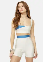 Cream Where's My Ken Colorblock Biker Shorts Set