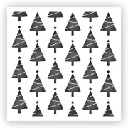 Christmas Tree Pattern #3 Stencil - Choose a Size - Laser-Cut Reusable Plastic